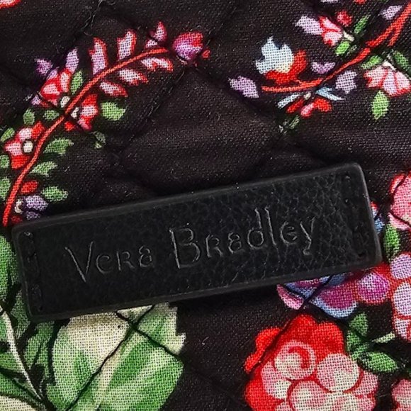 Vera Bradley Carson Crossbody Bag w/ Cell Phone Pocket Winter Berry Black - Picture 5 of 9